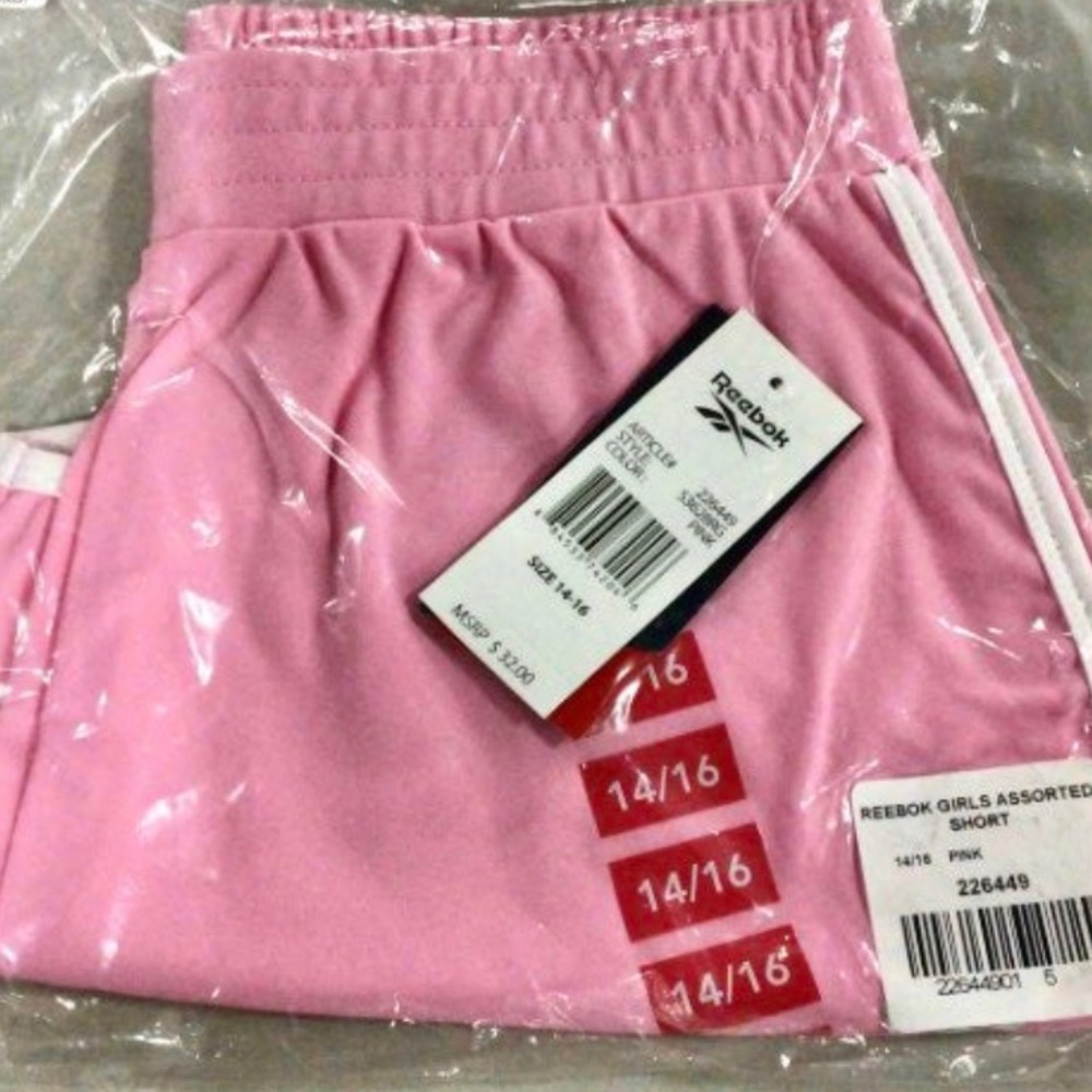 REEBOK Girls Short-Pink 14/16 MSRP $32